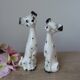 Romantic Dalmatian Dog Couple Ceramic Figurines 1970s