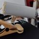 White clamp spotlight Targetti Sankey 1970s
