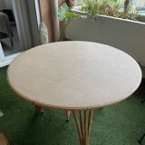 Vintage rattan table