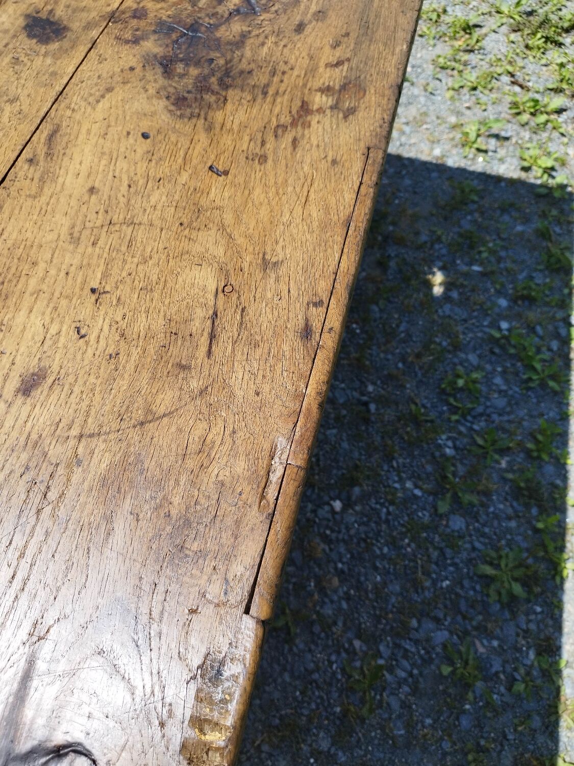 Large rustic farmhouse table bobbin legs