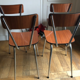 Brown formica chairs