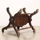 Antique neo-Renaissance chair in wood and leather, 20th century