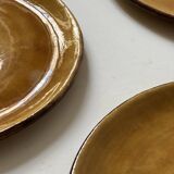 7 assiettes à dessert en céramique émaillée