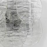 J.T. Kalmar Wall Light Frosted Glass Disc Modernist, Austria, 1960s