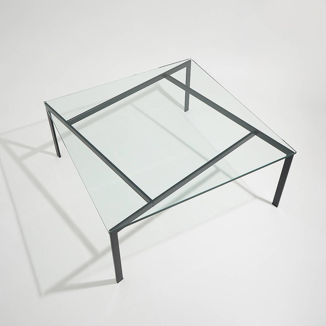 Glass and metal coffee table by Paolo Tilche for Arform, 1960s