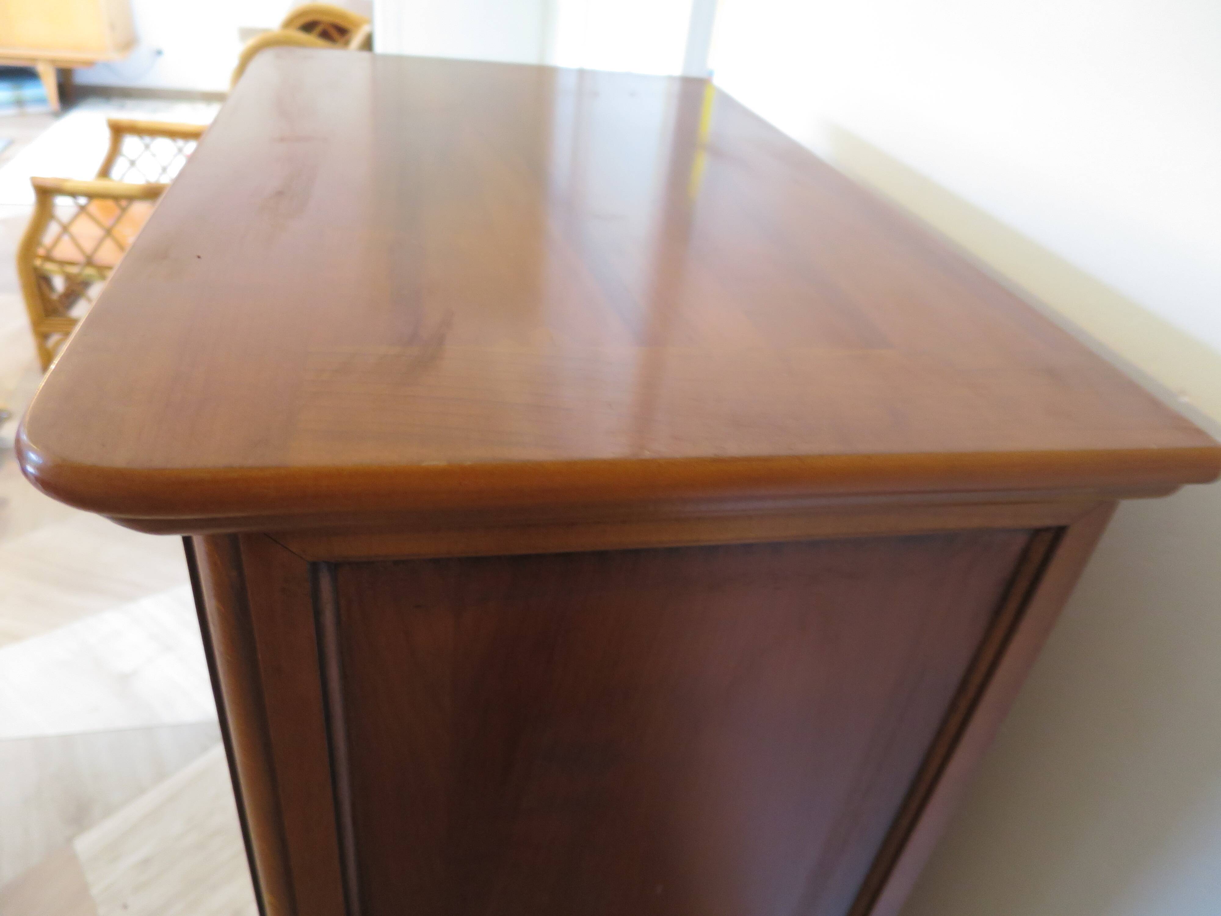 Rare Louis Philippe chest of drawers with 7 drawers from the 80s in cherry wood