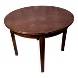 Renovated art deco round dining table, Poland 1950s