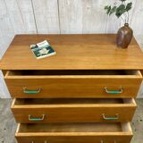 Vintage chest of drawers with compass feet