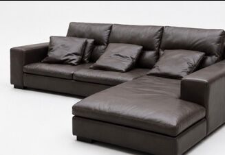 Rochebobois leather corner sofa
