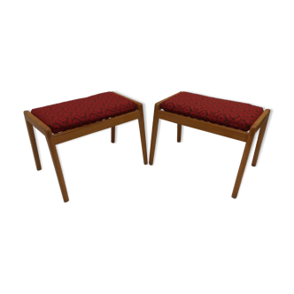 1960 Pair of beech ULUV stools, Czechoslovakia