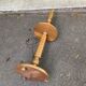 Art Deco floor lamp in solid wood in the style of Charles Dudouyt 1950