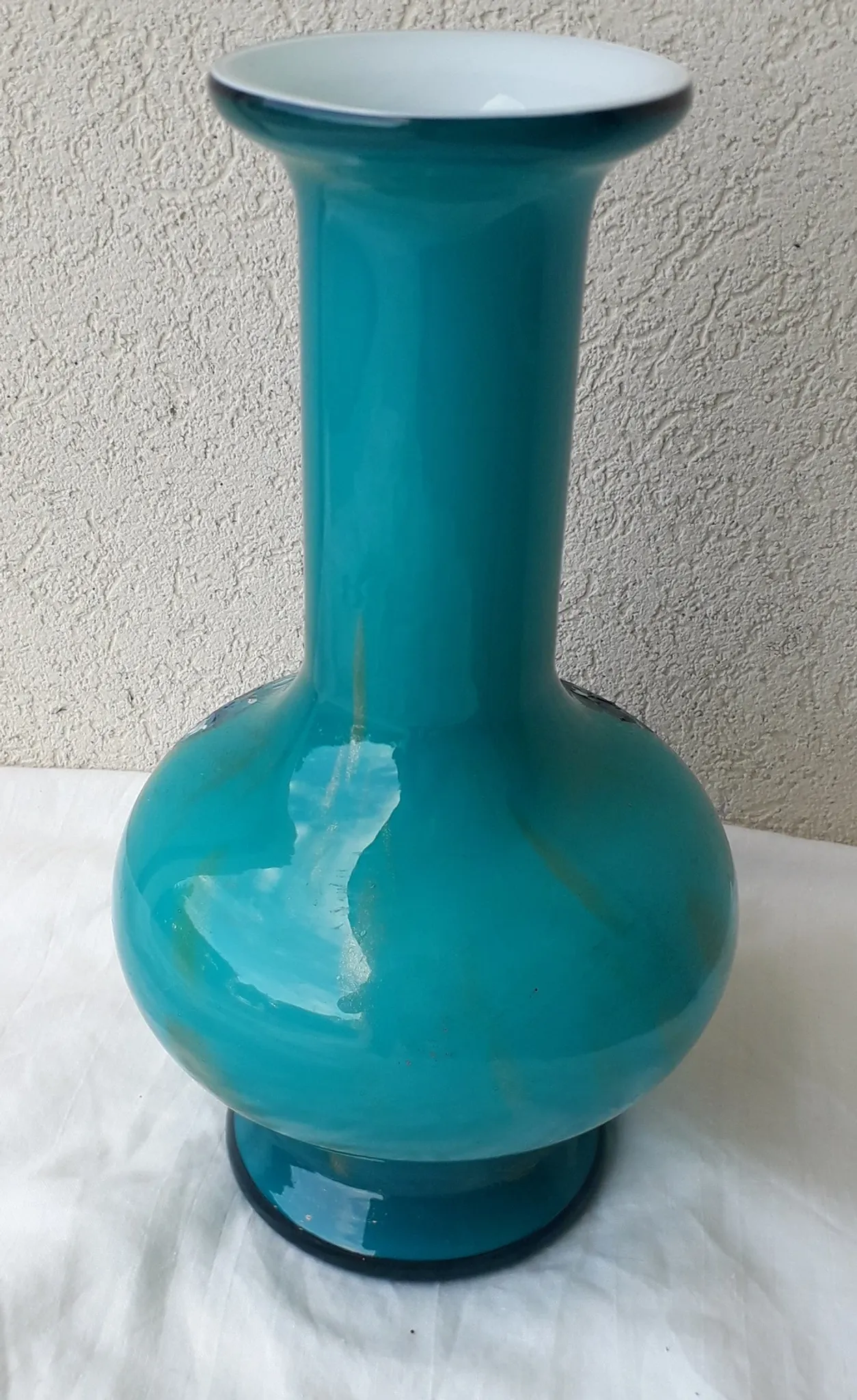 Blue opaline vase