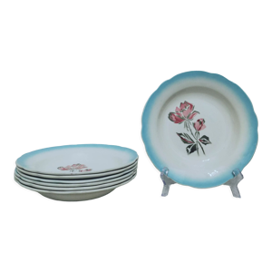 7 assiettes creuses Digoin Sarreguemines