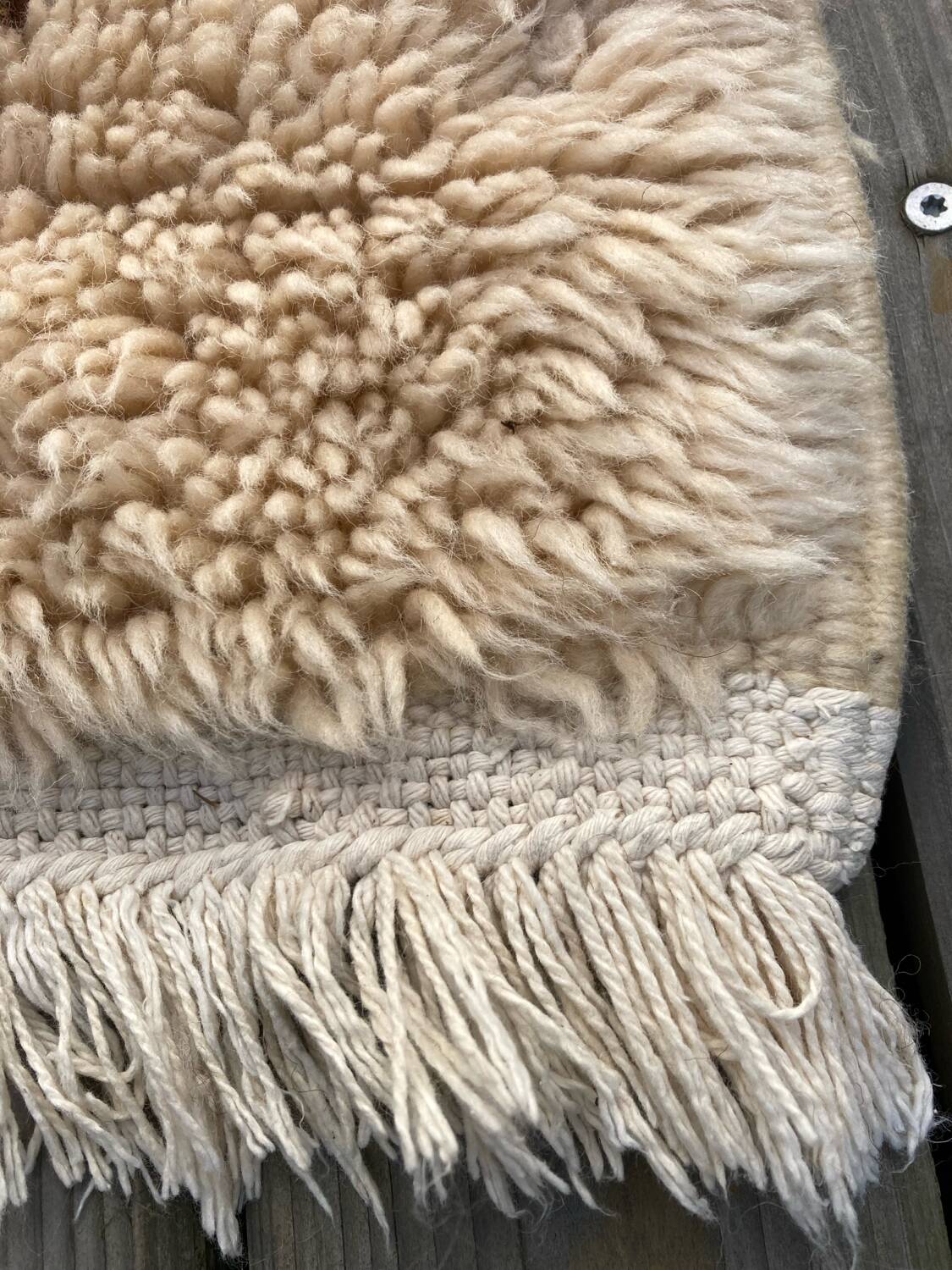 Vintage Berber wool rug