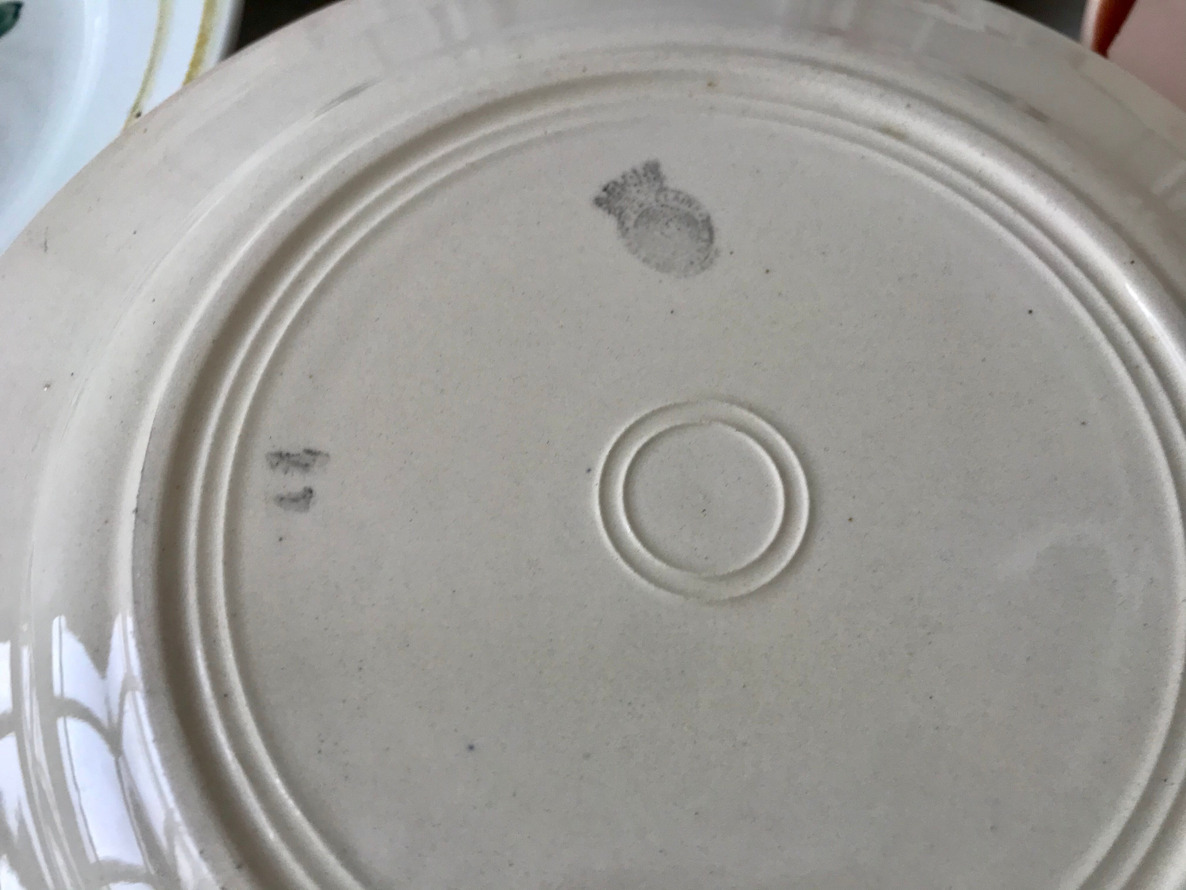 Set of 6 flat plates mismatched Digoin Sarreguemines (Corsica, Cibon, etc.)