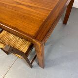 Grande table à manger en teck de style danois du milieu du siècle, années 1960