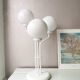 Vintage 80s white metal table lamp