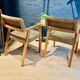 Pair of Olivier de Schrijver armchairs in water hyacinth