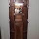 Art Deco cloakroom rack in stained oak