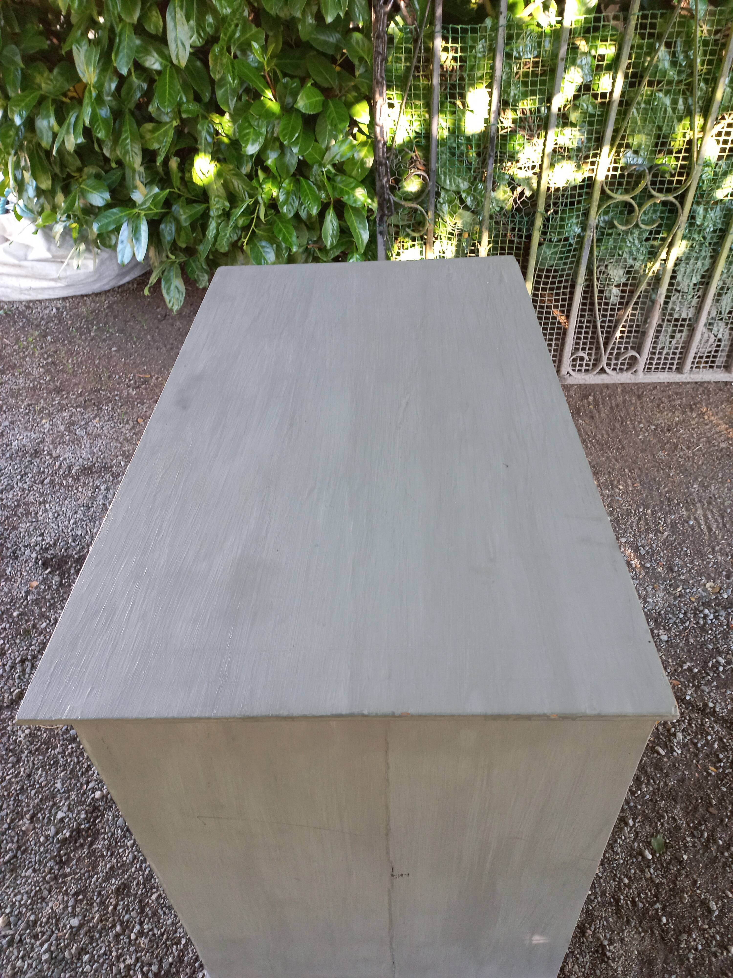 Chest of drawers late nineteenth century patinated gray