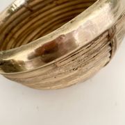 Rattan basket with brass rim 70-80