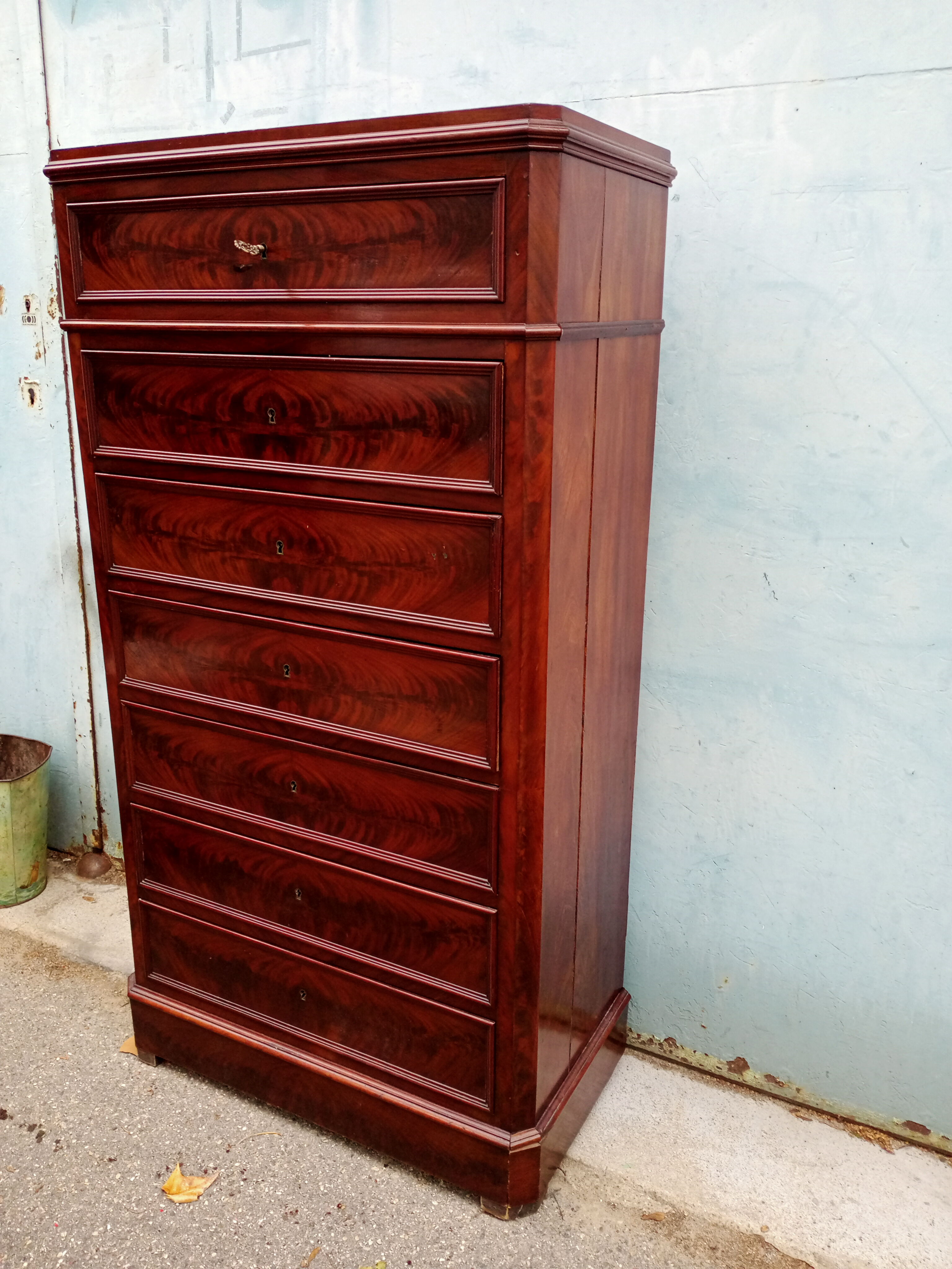 Semainier Louis Philippe mahogany