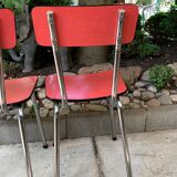 Red formica chairs
