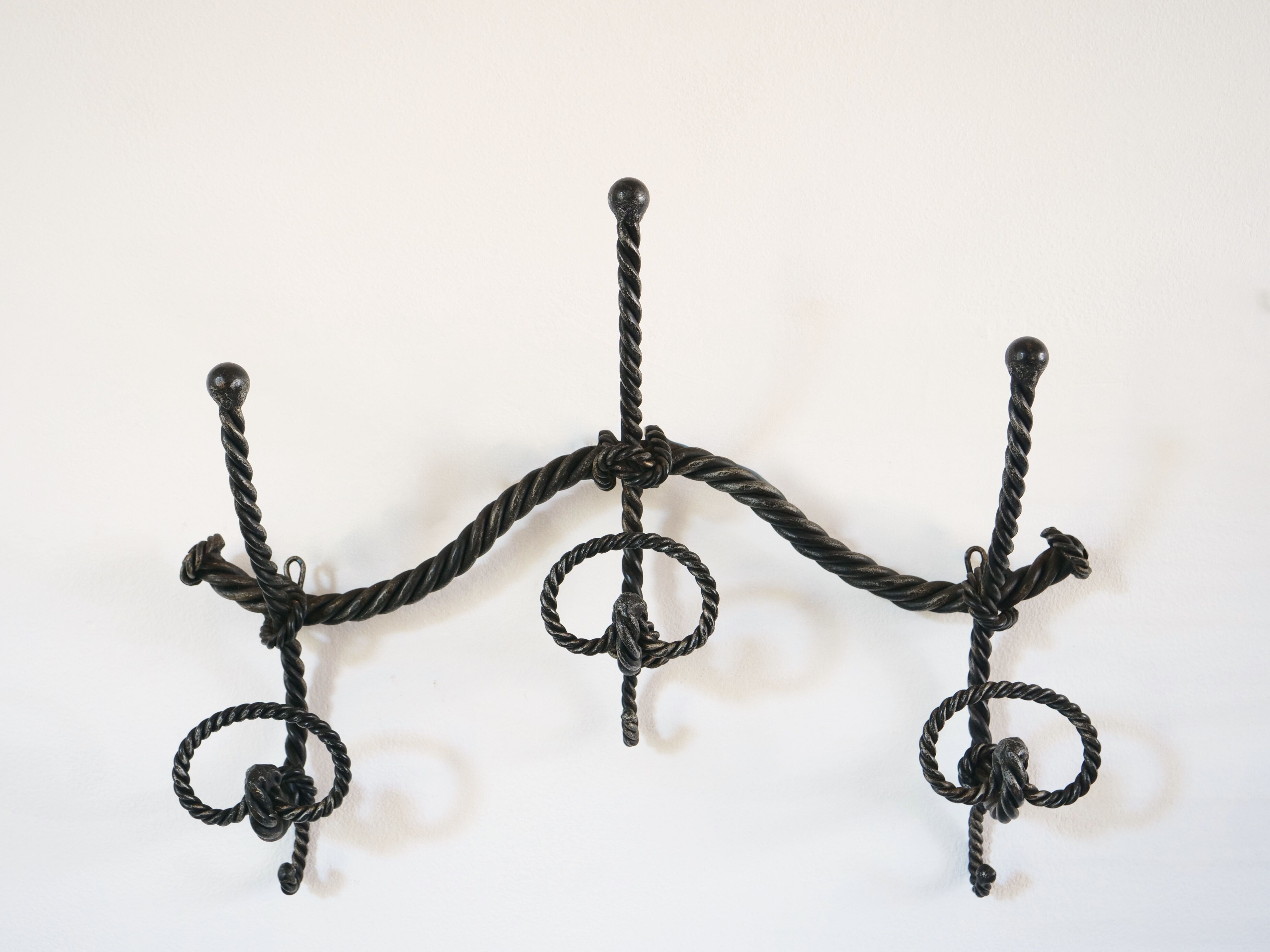 Marine decoration wrought iron coat rack