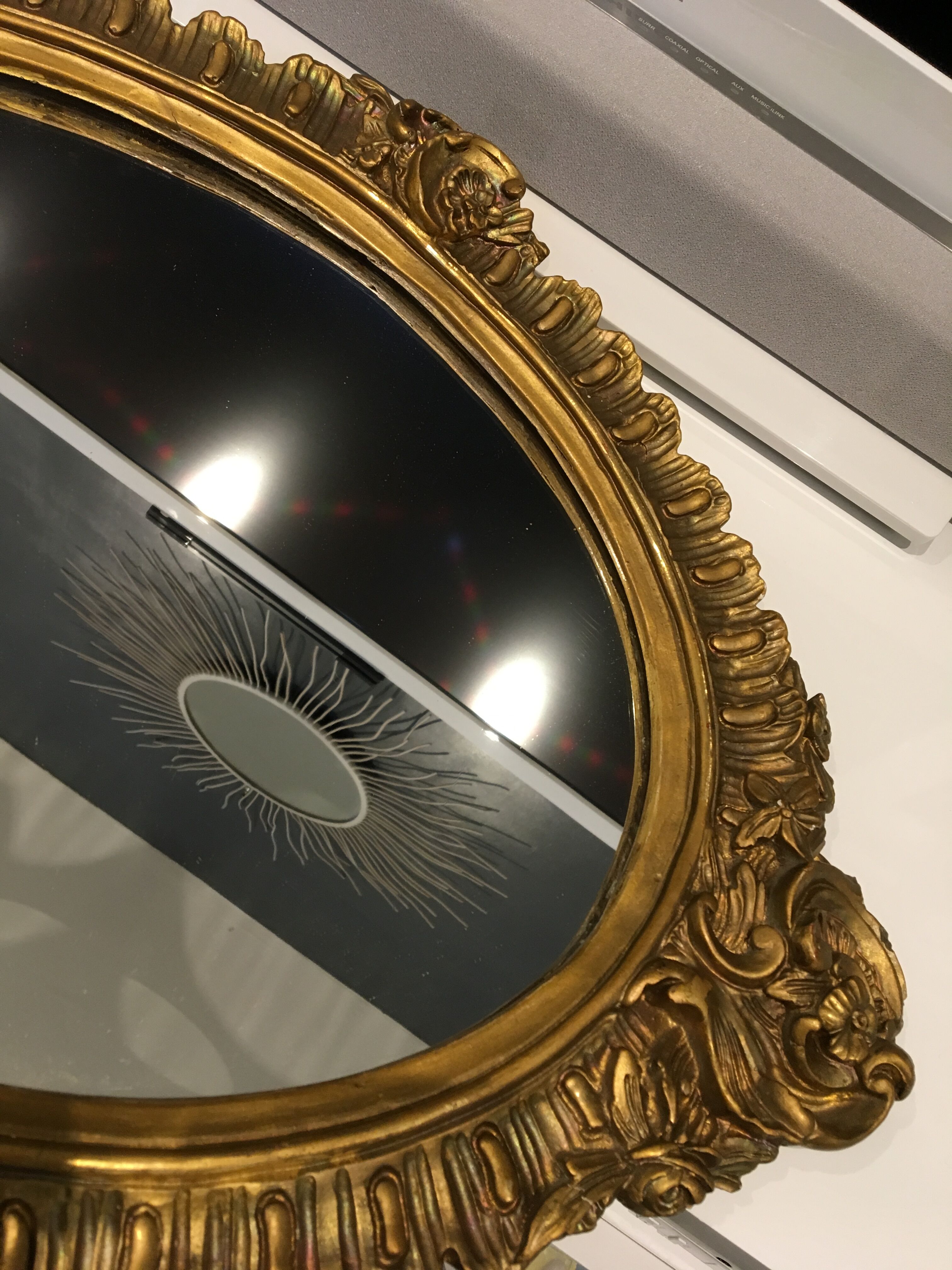 Baroque oval mirror 44 x 60cm