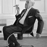 Set of 4 mr10 cantilever chairs chrome steel & black leather, ludwig mies van der rohe / fasem 1970s