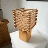 Constructivist wooden table lamp