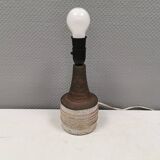 Ceramic table lamp, Danish, from the 1970s-80s. In earth tones.