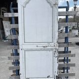 porte ancienne de communication en chêne peint