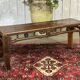 Table basse chinoise en teck et orme des années 80