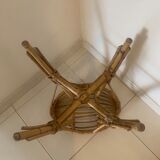 Tabouret rotin vintage