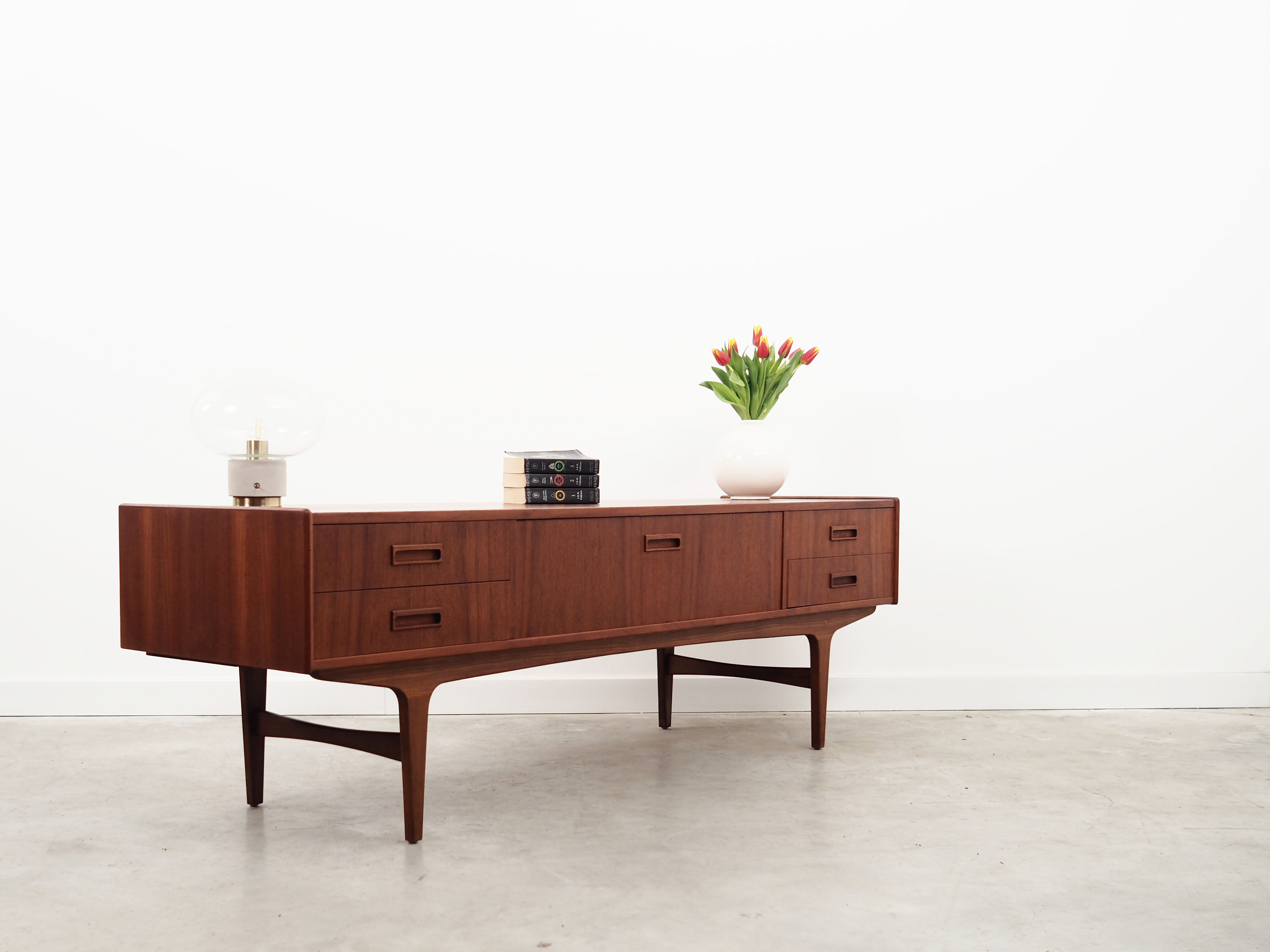 Teak lowboard, Danish design, 1960s, manufactured by Westergaards