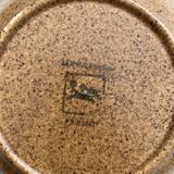 12 hollow plates caps in vintage Longchamp stoneware