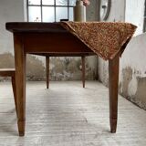 Farmhouse table in oak and walnut 2m