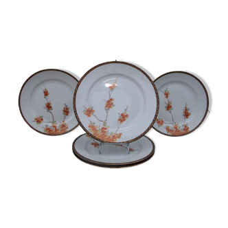 6 beautiful flat porcelain plates from Japan