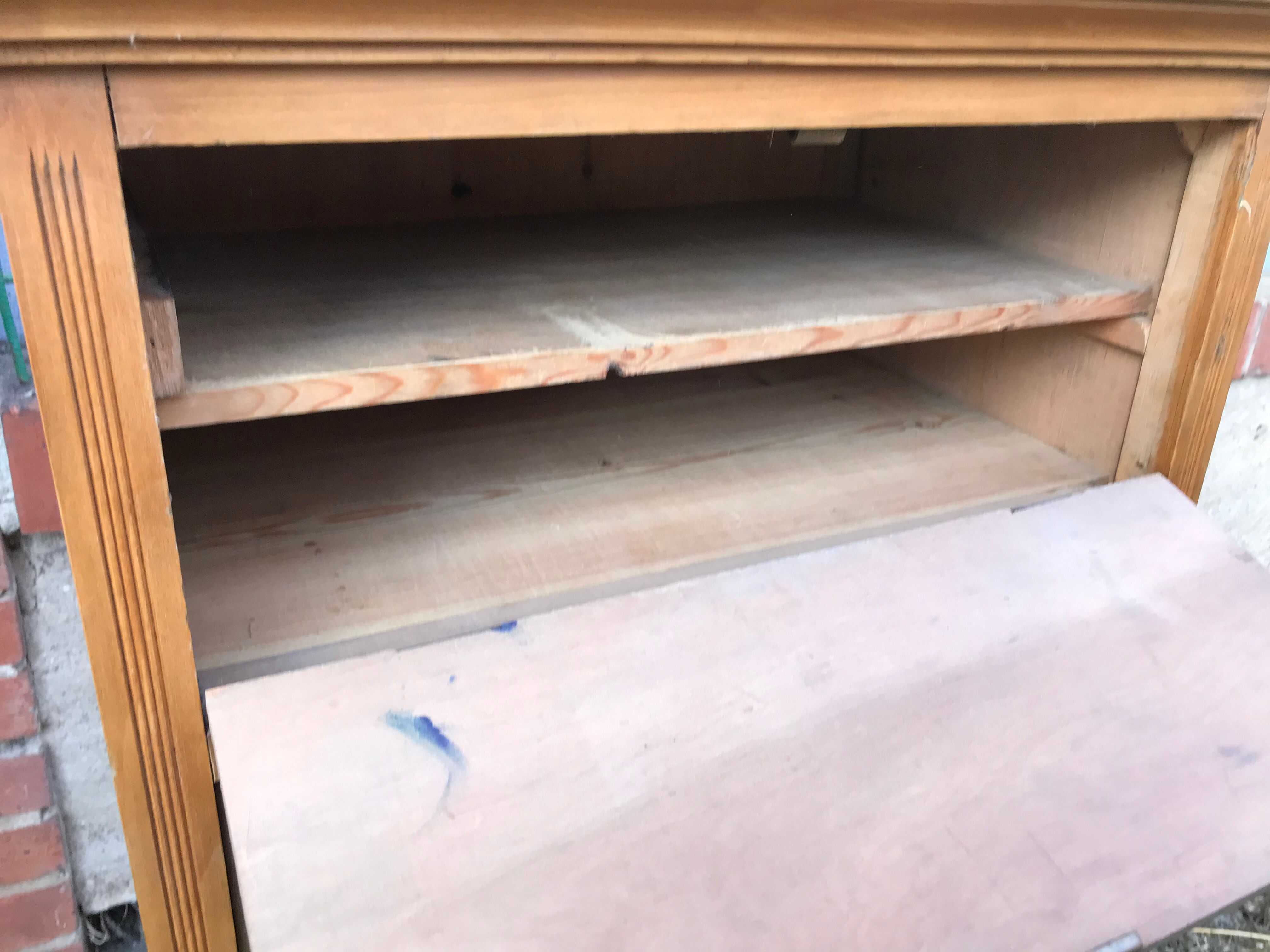 Old  clamshell filing cabinet 1950