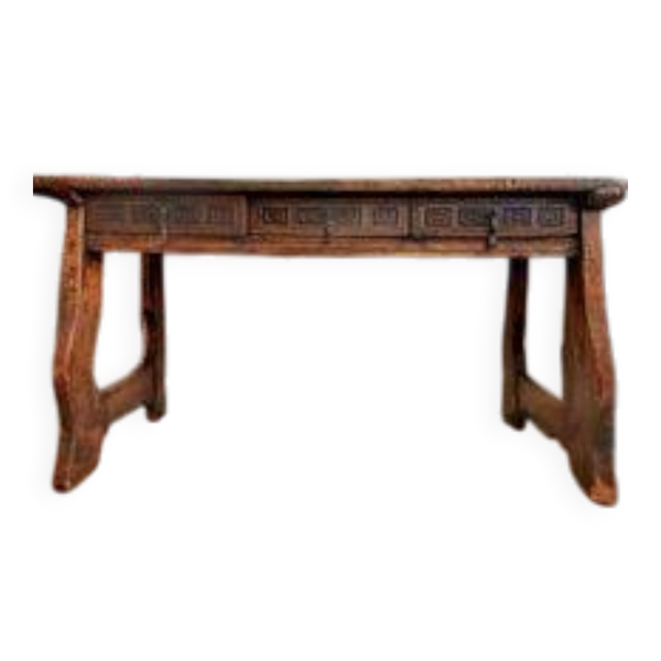Table 18ème siècle, Espagne, à décor sculpté
