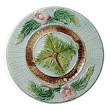 Polychrome slipware dessert plate, with a floral decoration, early 20th century.
