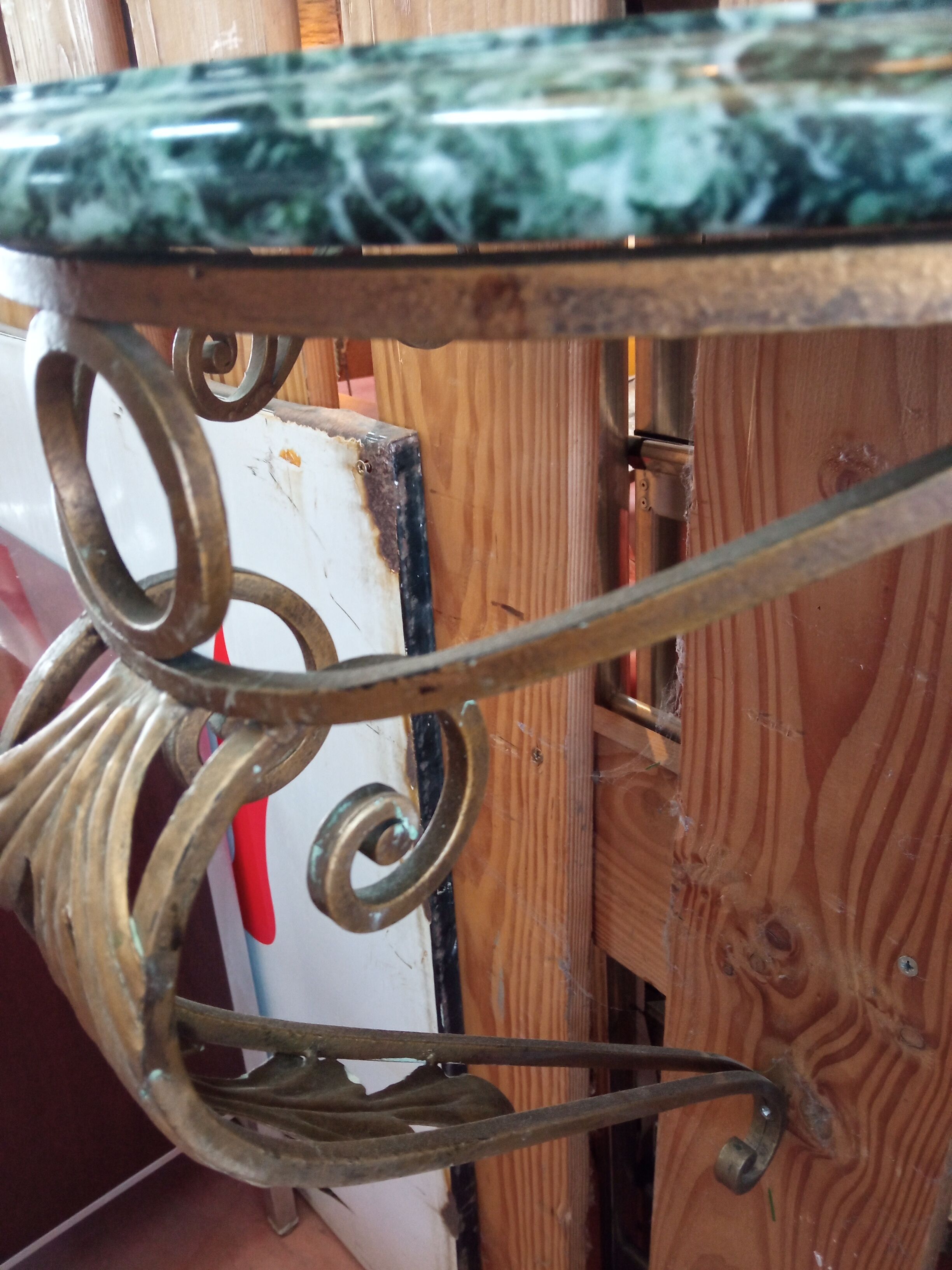 Wrought iron console 1950