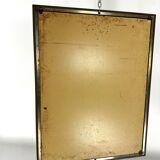 Romeo Rega, vintage mirror with double brass frame and chrome. Italy 1970s