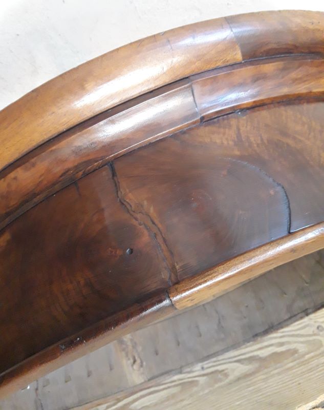 Bed sky, canopy in solid walnut XIX°