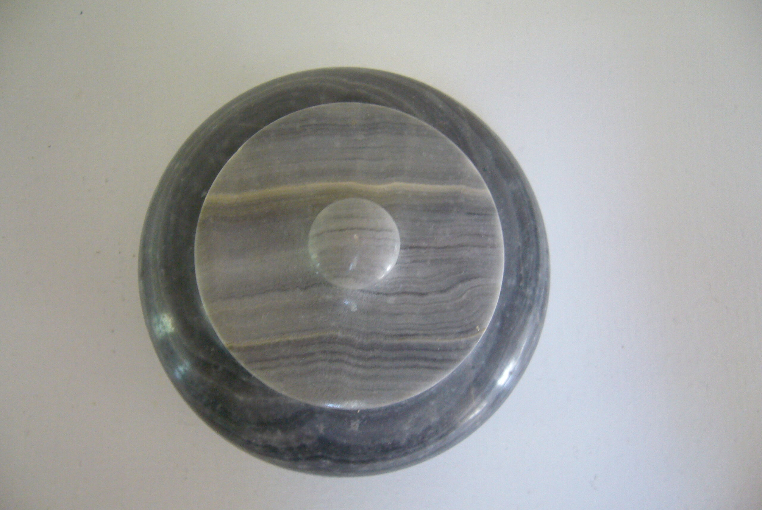 Veined grey marble box