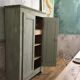 Armoire patine vieillie grège
