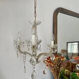 Bronze and glass tassel chandelier
