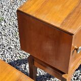 Pair of vintage 50s walnut bedside tables