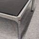 Table basse moderniste en ardoise et métal chromé, Italie vers 1970